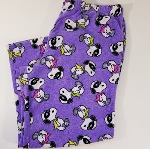 Peanuts snoopy 2xl fleece Pajama pant 18W-20W  (h)
